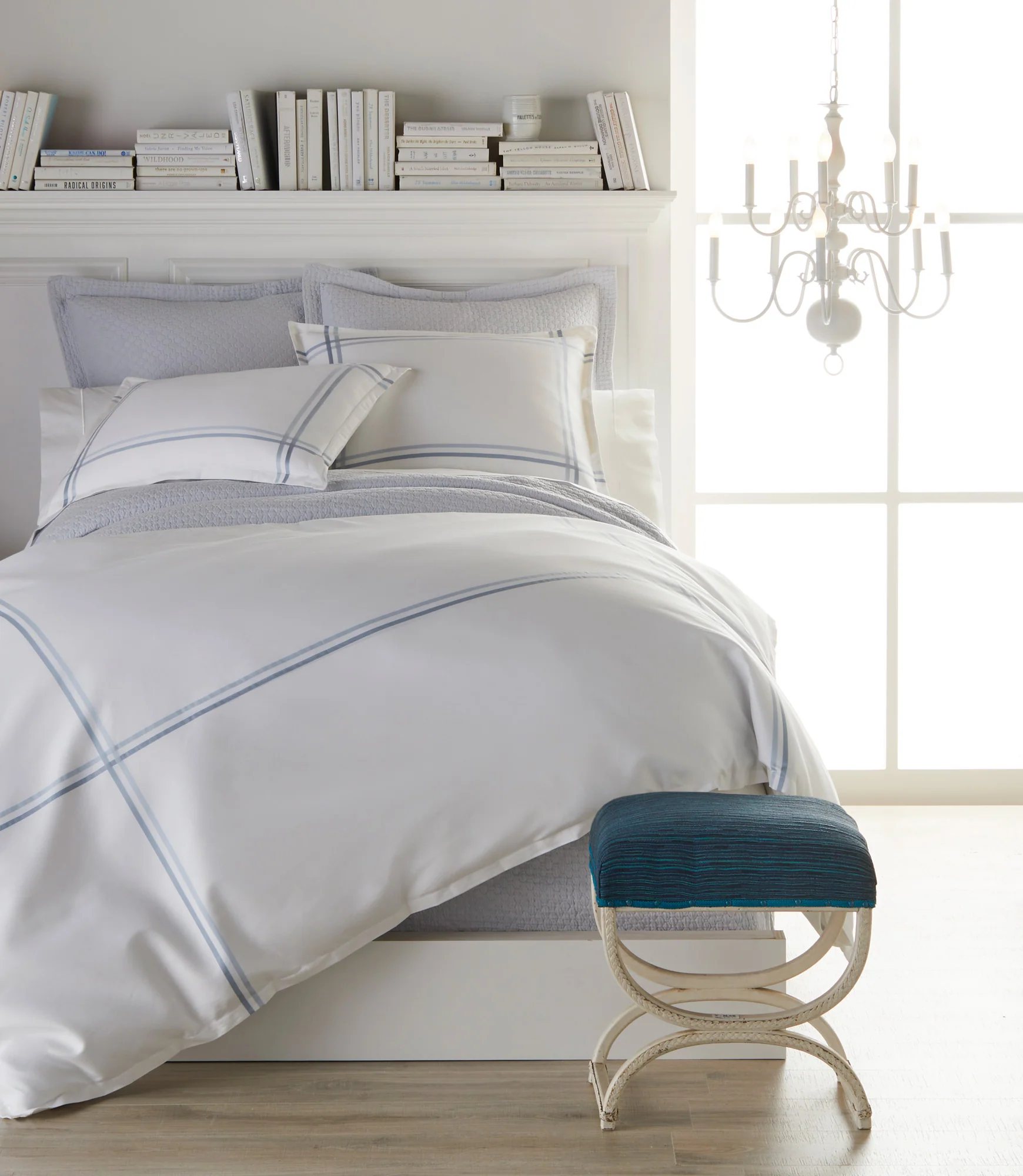 Duo Striped Sateen Duvet Cover - Image 5