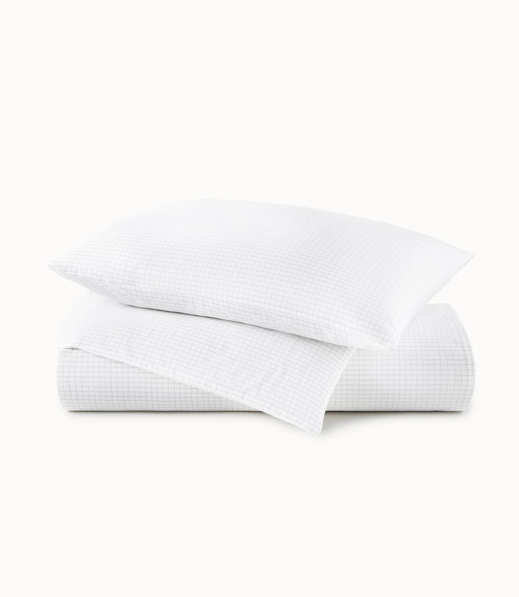 Grid Percale Duvet Cover - Image 7